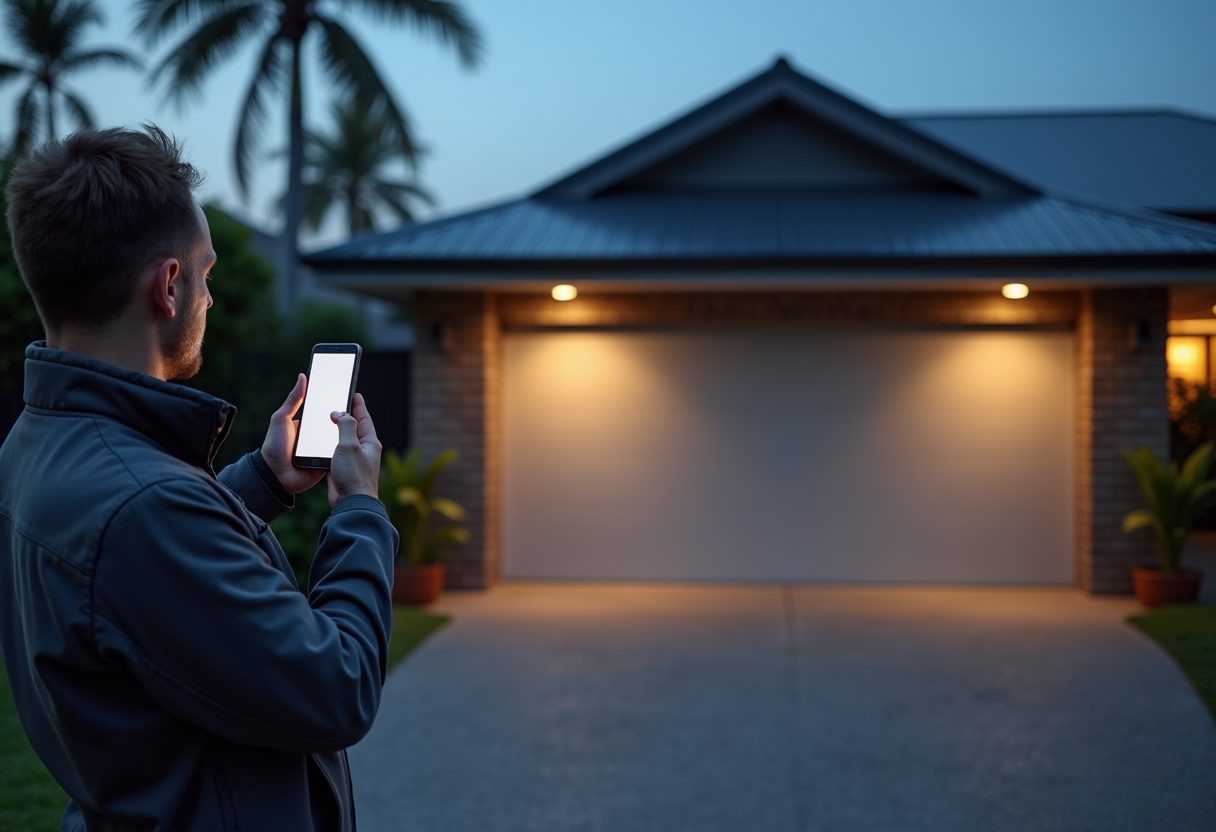 Technician on site — Vanguard Garage Door Repair